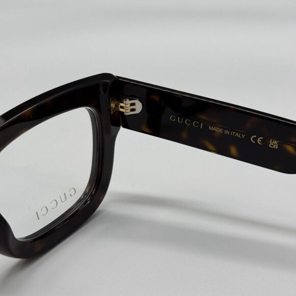 NEW GG1548O 005 GUCCI EYEGLASSES DARK HAVANA WOMEN EYEWEAR GUCCI - Picture 10 of 11